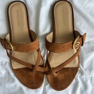 Veronica Beard Brown Suede Sandals